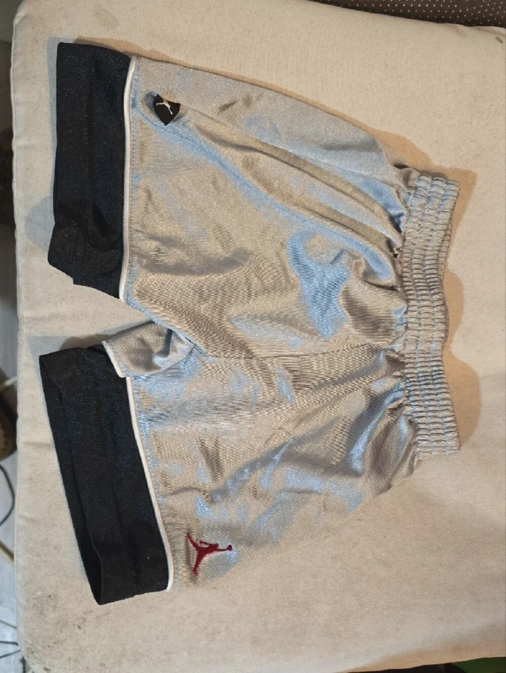 Jordan Kids' Gray Athletic Shorts with Black Trim 24months